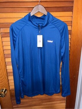 NWT Baleaf Men’s UPF50+ Quarter Zip Long Sleeve Shirt, blue - size XL